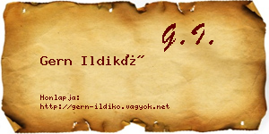 Gern Ildikó névjegykártya