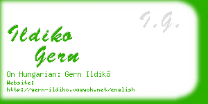 ildiko gern business card