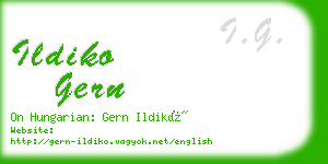ildiko gern business card